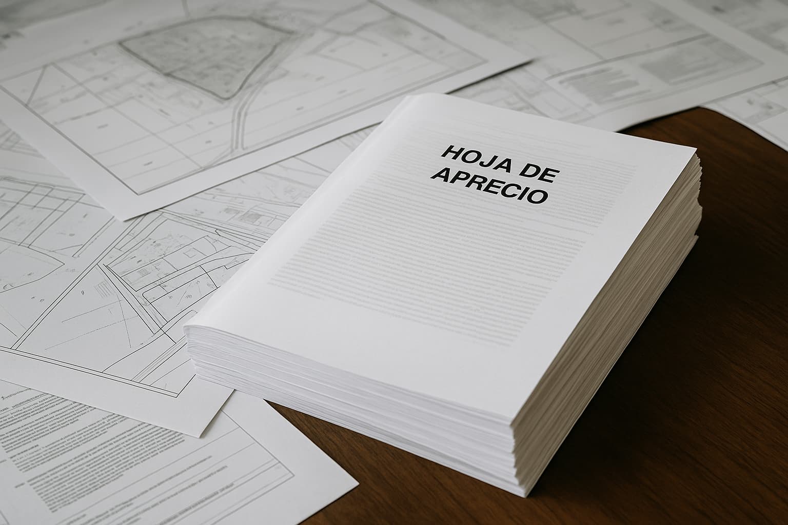Ejemplo de hoja de aprecio en una expropiación con planos y documentación técnica