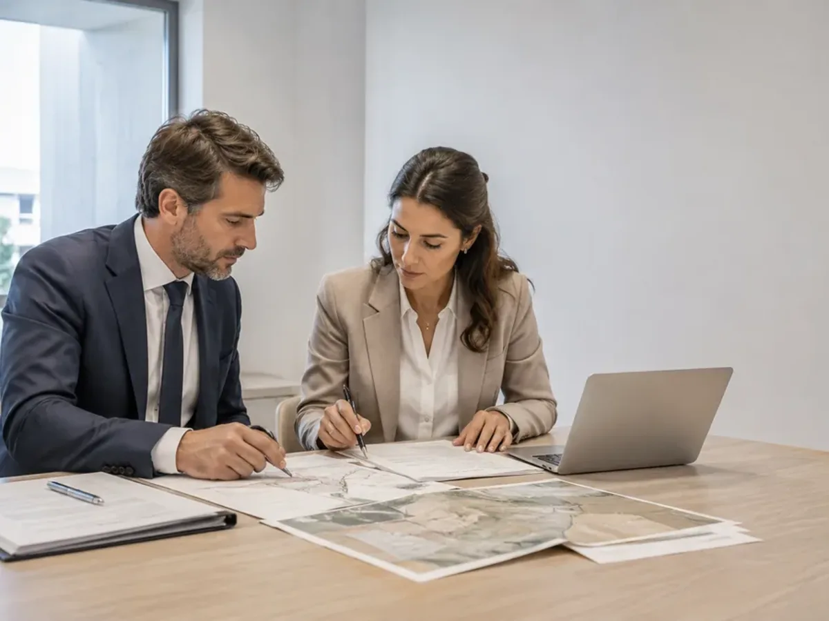 Equipo jurídico revisando documentación para el Jurado de Expropiación